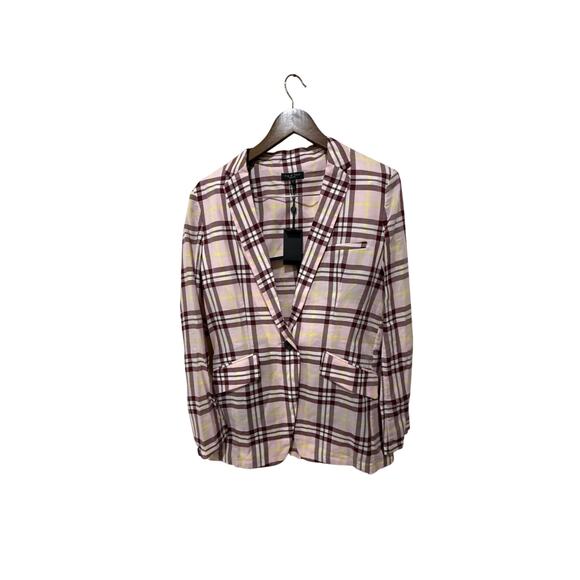 Rag & Bone Margot Single-Breasted Plaid Blazer Size 2 NWOT - Picture 6 of 8